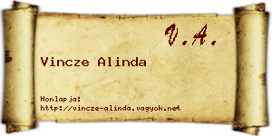 Vincze Alinda névjegykártya