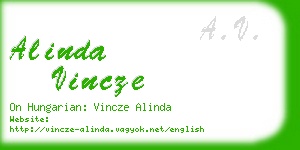 alinda vincze business card